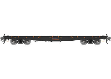 Berat Ringan Kereta Api Flatbed Kargo Berat 88m Radius kurva minimum