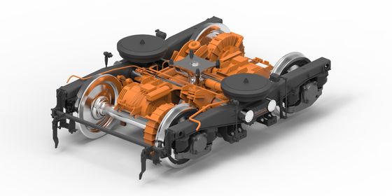 Compact 1435mm Gauge 2 Axle Bogie Untuk Kendaraan Metro